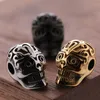 2021 Fashion Style DIY Handmade Charm Gold/Silver/Black Plated Stainless Steel Skull Charms Jewelry Findings