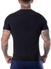 Intimo modellante per il corpo da uomo T-shirt per intrappolamento del calore da sauna T-shirt da allenamento modellante per la vita a maniche corte corsetto da allenamento