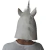 Licorne Cheval Latex Masque Halloween Creepy Party Deluxe Nouveauté Costume Party Cosplay Prop Caoutchouc Creepy Tête Masque Complet Y200103