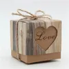 Retro Drzewo Stripe Hollowing Out Sugar Box Wedding Celebration Candy Box Party Supply Love Heart Favor Prezent Box 0 23WC H1