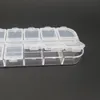 Caixa de armazenamento de plástico Nail Art 12 Compartimento vazio Brinco Jóias Caso Bin Recipiente Costura