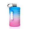 Water Bottle for Sports Motivational Time Marker Outdoor Leakproof BPA Free 73oz Reusable Bottles with Handle 3 Colors Gifts RRA12572