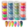 Neon Pigment Pó 6 Color / Set Nail Fluorescence Gradiente Glitter Verão Shinny Poeira Ombre DIY Nail Art Decoração Manicure