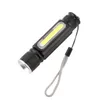 USB rechargeable T6 COB flashlight aluminium alloywaterproof torch lamp zoomable Magnet working lights outdoor emergency lamps