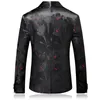 Zwart Red Blazer Slim Masculino Jurken Uomo Wedding Prom Blazers Single Button for Men Elegant Suit Jacket 201106