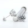 Sterling prata s925 2ct / par moissanite brinco de diamante casamento brincos de noivado brilho cut d / vvs1 mulheres presentes hip hop