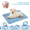 Taille SMLXL Tapis de refroidissement pour animaux de compagnie Tapis de glace d'été CoolCore Tissu Lits de chien Couverture de coussin de canapé pour tous les animaux de compagnie Tapis de refroidissement respirants 201124