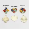 18st Emalj Autism Pendant Drop Oil Charms Färgglada smycken som gör DIY Handgjort Craft Puzzle Piece For Armband örhängen gåva DIY2693209