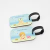 Sublimation Blanks Luggage Bags Accessories Cute Novelty MDF Wood Funky Travel Luggage Label Straps Suitcase Luggage Tags w-00540