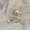 Cluster Rings VSnow Unique Design Oversize Gold Color Undulation Pearl Ring For Women Fairy Fashion Open Metal Party Jewellery Wholesale