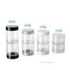 30 40 50 60 80 ml plastburkar med locket transparent husdjurplastförvaringslådor containrar burkar rund flaska med plasticaluminium li9542558