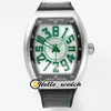 ABF جديد 44 ملليمتر مجنون ساعة Vanguard V45 3D الأخضر الأبيض الطلب CZ02 التلقائي رجل ووتش 316L الصلب حالة الجلود / المطاط الرياضة الساعات hello_watch