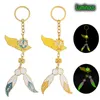 Sleutelhangers Genshin Impact Barbatos Venti Sleutelhanger Taille Ornamenten Cosplay Kostuum Props Metal Legering Sleutelring Accessoires Geschenken