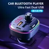C13 Car Kit Charger Bluetooth 50 FM -передатчик RGB Atmosphere Light MP3 -плеер отображение беспроводной руки аудиосивер с RE5260333