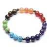 Beaded armband 7 chakra yoga kristall sten pärlor sträng gallsten energi armband liv träd grus halsband set