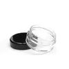 Mini tarros cosméticos transparentes redondos de plástico de 5G/5ML con tapas de tapón de rosca Envases de muestra de maquillaje de 0,17 oz para polvo, crema, loción, bálsamo labial/brillo, purpurina