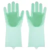 Multi-functional cleaning anti-slip silicone magic gloves heat insulation kitchen cleaning tools washing dishes gloves 3 colors T3I51447