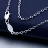 Chains Fine Pure Platinum PT950 Chain 1mmW Women O Link Necklace 18inch 2 5-3g250m