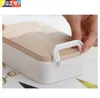 Style en bois Lunch-box Portable Bureau extérieur école Bento Box 2 boucle scellé vaisselle alimentaire conteneur Lunchbox T200530
