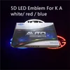 5D-Auto-LED-Emblem, Autosymbole, Logo, Rücklicht, weiß, blau, rot, Größe 130 x 65 mm