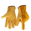 Work Gloves Cowhide Leather Men Working Welding Gloves Safety Protective Garden Sports Wear-resisting Gloves Q0114