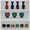 Toppkvalitet 510 528 DRIP Tips SS Rainbow Lång kalebass Snake Skin Harts Tips Munnstycke Fabrikspris