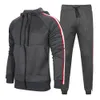 TRACKSUIT FOR MEN 2 PISTES SET NY FASHION JACKET SPORTSWEAR MEN TRACKSUIT HOODIE Vårhöstkläder Hoodies + Byxor