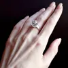 Новый пасьянс специальной огранки, женское обручальное кольцо «Любовь», зеленый, белый цвет, шампанское, циркон, 6 ювелирных изделий в виде короны с креветками WA11498W4146276
