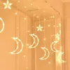 3.5m Moon Star Lamp LED LAMP STRING INS Kerstverlichting Decoratie Vakantielichten Gordijn Lamp Wedding Party Fairy Neon 220V 201006