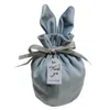 Rabbit uszy torebki cukierki flanelette wielkanocne króliczka czekoladowe prezenty biżuterii worki do pakowania worki ślubne tajemnicze pudełko Walentynki Nowy rok AA