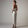 Simple Spaghetti Straps Sheath Satin Wedding Dress For Women 2022 Sexy Side Split Ankle Length Bridal Reception Gowns Summer Beach Bride Dresses Robe de Mariage