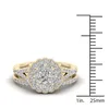 Natural White 2.5 S Diament Biżuteria 14K Gold Pierścień Dla Kobiet Vintage Kwiat Kształt Bizuteria Gemstone Ślub Anillos de Ring1