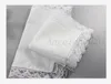25 cm Blanc Dentelle Mince Mouchoir 100 Coton Serviette Femme Cadeau De Mariage Décoration De Fête Serviette En Tissu DIY Plaine Blanc Mouchoir2970128