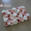 Parete di fiori artificiali Fiori finti 3D con uso di rose europee per la decorazione di sfondo di nozze