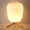 E27 Ultra Nowoczesna Mini Moda Frosted Glass Lampshade i Drewniany Wspornik Tekstury Studiów Lampa stołowa ze źródłem światła USA wtyk kryty