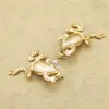 Stud Tribal Fairytale Big Detailed Frog Animal Toad Art Deco Ear Studs Gold Earrings Plug Jewelry Fancy Dress Costume Gothic1