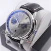 GF Premier B01 ETA A7750 Автоматический хронограф Mens Watch Steel Case Black Dial AB0118221B1P1 Black Leather Edition 42 PTBL P252Q