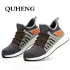 Quheng Comfort Safety Protective Shoes Men Summer Ademende laarzen werken stalen teen antismashing bouwwerk sneakers y200915
