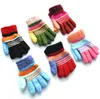 Kids Jacquard Gloves Winter fleece Velvet Thickening Gloves children Boys Girls Striped Knitted Gloves cute Knitting Finger Glove mittens