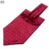 Nekbanden mannen vintage polka dot bruiloft formele cravat ascot self Britse stijl gentleman polyester zijden paisley tie pak221m