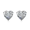 2022 INS Top Sell Stud Earrings Simple Fashion Jewelry Solitaire Multi Color 5a Cubic Zircon Cz Diamond 925 Sterling Silver Heart 288L