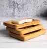 Натуральная бамбуковая древесина мыла для хранения блюда ванная комната круглые сливные мыло ящик прямоугольный квадратный экологически чистый деревянный лоток