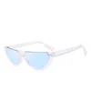 Vintage Half Frame Sunglasses Women Cat Eye Small Black White Red Colorful Transparent Sun Glasses Female Male