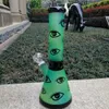 Hookahs Purple Beaker Bong Hosahs Downstem Perc Heady Dab Rigs Unika vattenbongar R￶kr￶r med 14 mm sk￥l