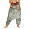 Cintura elástica do fundo das mulheres solta Fit Fit Baggy Gypsy Hippie Boho Yoga Harem Calças H1221