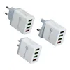 Caricabatterie USB Adattatore a 4 porte EU/US/UK Spina da muro Adattatore da viaggio per caricabatterie da parete a ricarica rapida