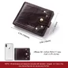 Kavis подлинная кожа кожа кожа мужской кошелек Men039s Small RFID кожаный мини -держатель Mini Mini Card Storag