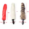 Wireless Remote Anal Plug Vibrator Sex Toy Vibrating Fox Tail Butt Plug Anus Dilator For Couples Adult Games Cosplay Accessories Y5765511