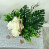 Colored Artificial Palm Leaves Plastic Monstera Leaves decorative flowers for wedding road leading Artificial Plants for home deco4869839