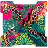 Silk Edge Scarf Top Women Double-Sided Satin Scarfs Giraffe Animal Vintage Head Neck Scarfs Shawl